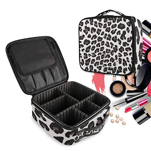 Caixas de maquiagem organizadora de maquiagem de maquiagem estética Professional Alaza Leopard Pattern