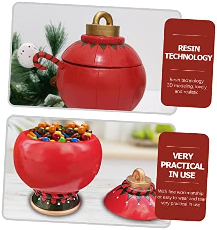 Recipientes de comida de tigela de Natal espetados Decorações de casa para mini panelas de condimentos de doces em casa Caixa