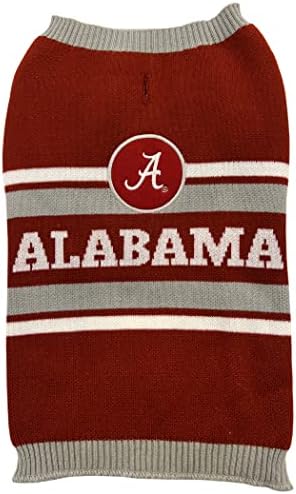 Pets Pets First NCAA Alabama Crimson Tide Dog Sweater, tamanho pequeno. Sweater quente e aconchegante de knit com logotipo