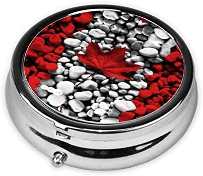 Dispensador de medicamentos para Wallpapers da bandeira do Canadá - Mini -Viagem portátil Caixa diária de comprimidos