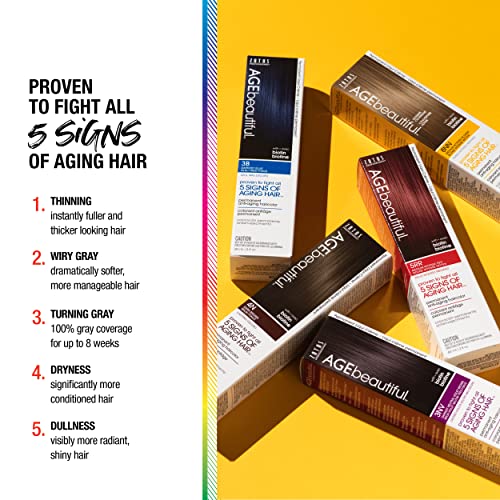 AgeBeautiful Lici Creme Hair Color Dye | Cobertura cinza | Antienvelhecimento | Coloração profissional de salão