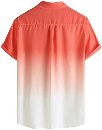Tees casuais de 2023 masculino Tops de lapela gradiente de lapela praia t camisetas férias vestem de verão moda solta