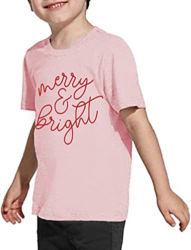 Camisas de Natal para crianças meninas meninas alegres e de camiseta brilhante Luzes de Natal Tees gráficos Tops de férias
