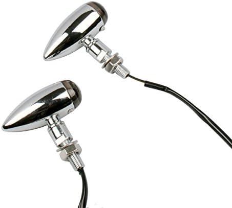 Motortogo Chrome Bullet Motorcycle LED Indicadores de sinal de giro pisca com lente de fumaça Compatível para 2017 Honda Rebel300