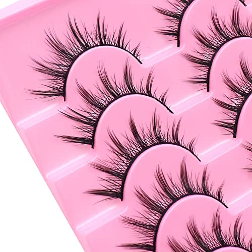 Ahrikiss Manga Lashes Look natural cílios finos cílios falsos cílios de anime macios cílios falsos cílios falsos parecem cílios