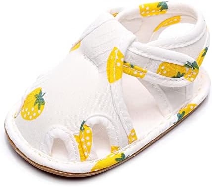 Sapatos infantis para criança sola macia sem deslizamento para criança sapatos de piso frutas sandálias estampas de morango