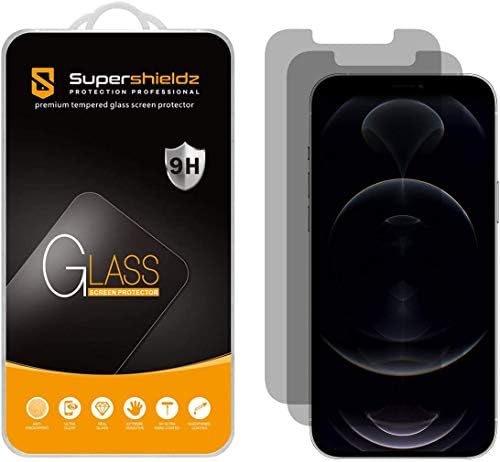 Supershieldz projetado para iPhone 12 e iPhone 12 Pro anti -espião Protetor de tela de vidro temperado, anti -riscos, bolhas