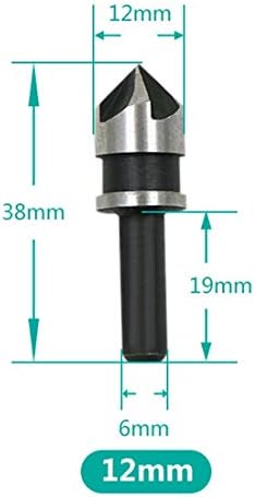 XMeifeits Industrial Brills 3pcs 5 Flute Contra -Link Drill Bit 90 graus de chanfro de chanfro Fertters para ferramentas