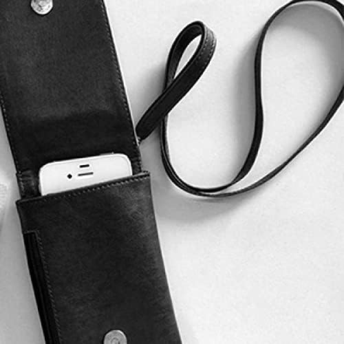 Flor da mão Mão Padrão Simples Phone Carket Burse pendurada bolsa móvel bolso preto