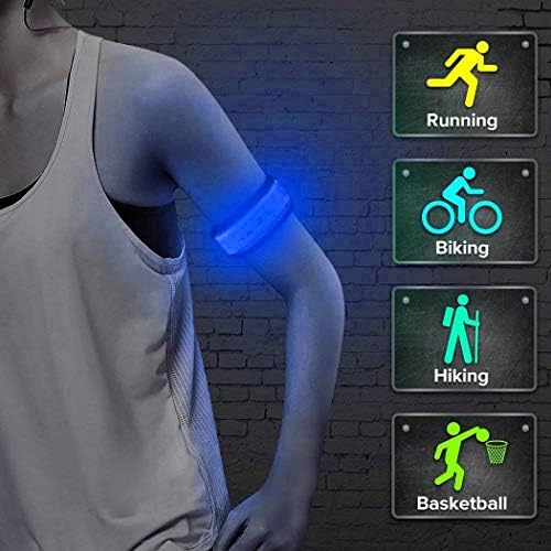 GORTIN LED BRANDBAD BAND BAND BAND BAND Light Up Sports Pulseiras LED Bracelets Glow Slap Bracelet O pacote de engrenagem