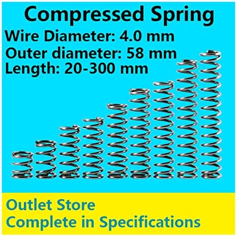 As molas de compressão são adequadas para a maioria dos reparos I Diâmetro de fio de 4,0 mm, diâmetro externo 58 mm, comprimento