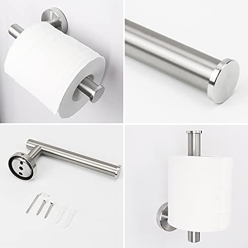 Nearmoon 2 peças Acessórios de hardware do banheiro, anel de toalha e suporte de papel higiênico- cabide de toalha de banheiro