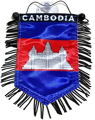 Bandeira do Camboja para o carro Acessórios da janela da parede da casa Haning Bandas de bandeira Auto decoração