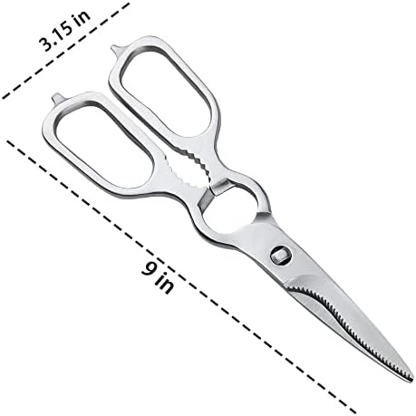 Tesoura de carne, tesouras de aves pesadas tesouras de cozinha multifuntional tesoura de tesoura de alimentos para folhas
