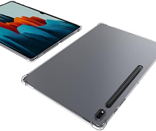 Estojo macio keexyicc compatível com o Galaxy Tab S8+ 2022/S7 Fe 2021/S7+ 2020 12,4 polegadas TPU tampa traseira limpa, silicone leve Shell para Galaxy Tab S8 Plus/S7 Fe/Tab S7 Plus 12,4 - transparente