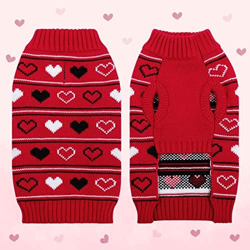Sweater queenmore Valentine Dog, suéter pequeno de cachorro para cães minúsculos, xícaras de chá, francês, chihuahuas, yorkies,