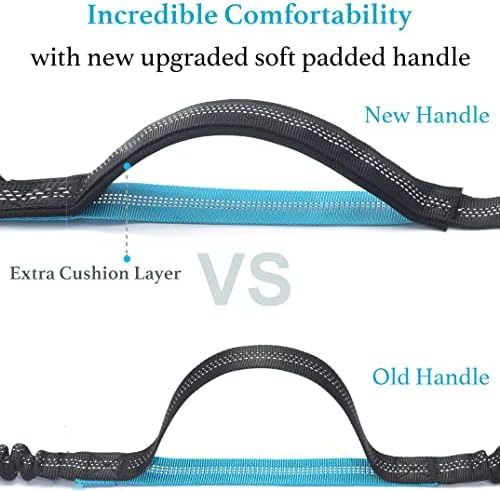 Iyoshop Hands retrátil Free Dog Leash - Dual Handle Bungee Coloque da cintura para cães pequenos médios e grandes