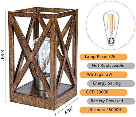 Acoz 2 Lanterna de lanterna luminárias de mesa operadas por bateria sem fio Lâmpadas de mesa com lâmpadas com lâmpadas portable