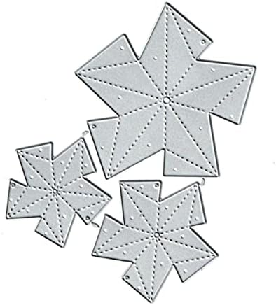 3d Christmas Star Metal Die Cutts Cutting Mates, 3D de cartões de papel de estrela de Natal Matérias Corte estênceis para gravação de gravação DIY Fazendo etiquetas de livro Dies Scrapbooking