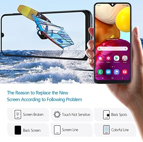 Tela OLED para Samsung Galaxy A50 2019 Solução Substituição LCD Digitalizador de tela de toque LCD para Samsung A50 A505 SM-A505
