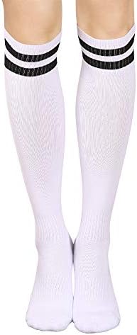 Disile Kids Youth Soccer Socks, 4 Pack Knee High Tube Socks Athletic para Boys & Girls