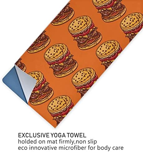 Aunhenstern Yoga Blanket Fast-Food-Hamburge Yoga Tootes Yoga Mat Toalha