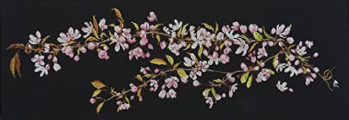 Thea Gouverneur - Kit de ponto cruzado contado - Blossom japonês - Aida Black - 18 contagem - para adultos - 481.05