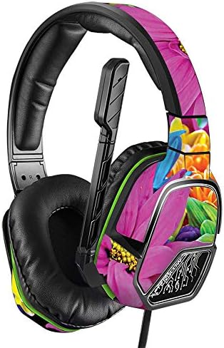 MightySkins Skin Compatível com o fone de ouvido PDP Xbox One Afterglow LVL 3 - Flores coloridas | Tampa de vinil protetora, durável