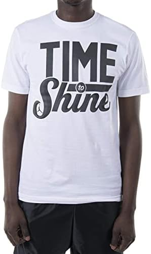 Jordan Nike Air Men Time to Shine Print T-Shirt 645486 Black 100