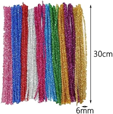 500pcs Limpadores de tubos Crafts Conjunto de lençóis coloridos Chenille Crafadores artesanais Limpadores de tubos difusos Kit de