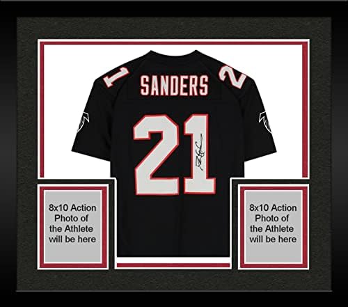 Deion Sanders Atlanta Falcons autografou Mitchell & Ness Black Réplica Jersey - Jerseys autografadas da NFL