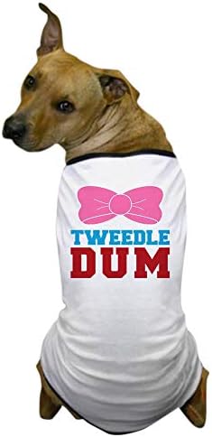 Cafepress Tweedle Dee Combinando a camiseta gráfica engraçada camiseta de cachorro Camiseta de cachorro, roupas de estimação, fantasia