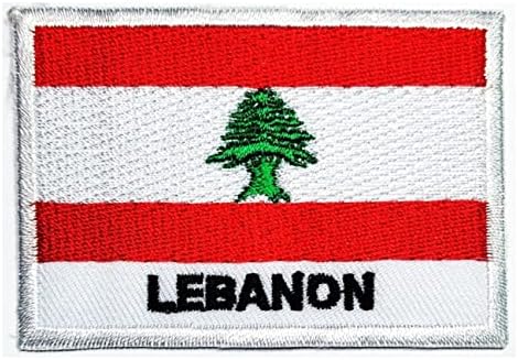 Kleenplus 1,7x2,6 polegada. Bandeira do Líbano Flag country nacional patches para jaqueta diy jeans chapéu de chapéu de traje