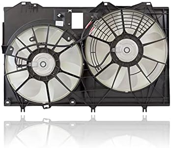 Conjunto de ventiladores de radiador e condensador duplo - resfriamento compatível/substituição direta para 167110p400 17-20 Toyota Sienna 3.5L - sem módulo de controle de ventilador