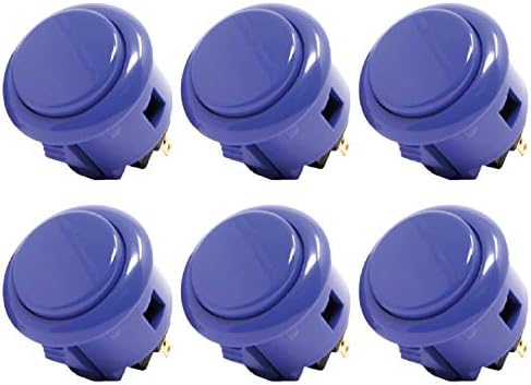 Sanwa 8 PCs OBSF -30 Push original de 30 mm azul escuro - para arcade Jamma Video Game & Arcade Joystick Games Console