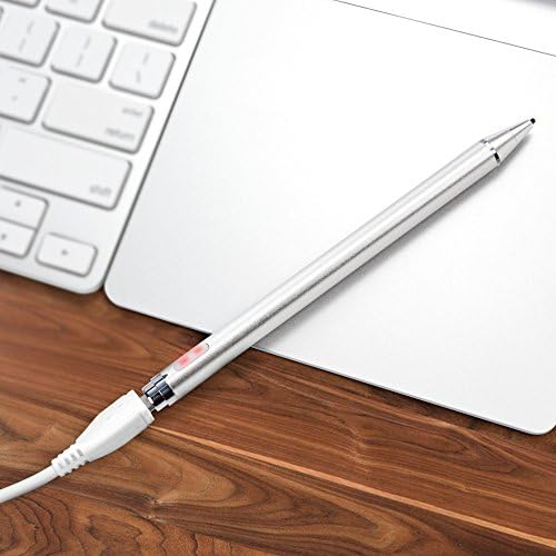Caneta de caneta de ondas de ondas de caixa compatível com Lenovo Yoga 710 - caneta ativa acumulada, caneta eletrônica com ponta ultra fina para Lenovo Yoga 710 - prata metálica de prata
