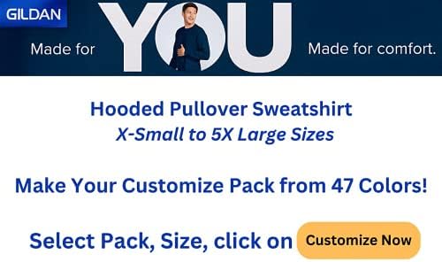 Gildan Adult Hooded Pullover Fleece Unissex Sweatshirt, 1I2I4I6 Multipack Hoodie- Faça seu próprio conjunto de cores!