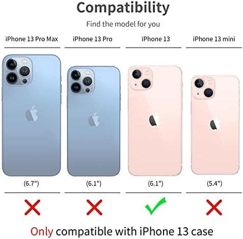 NIUFOEY Compatível com o iPhone 13 Case com proteção contra a câmera, Luxury Plaking Love Telefone CARAÇÃO MENINAS MENINAS