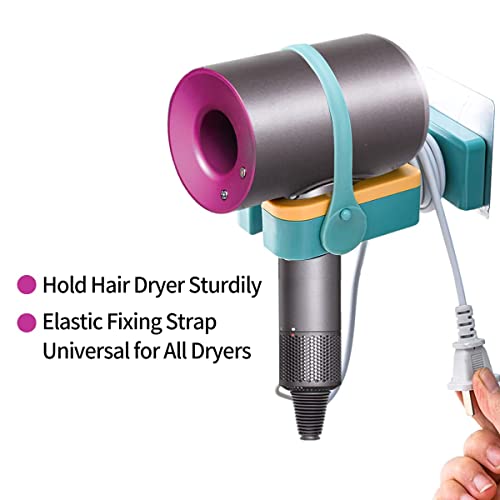 Secador de cabelo, montado na parede, suporte rotativo para secador de cabelo sem broca secador de sopro handsfreefree ajustável