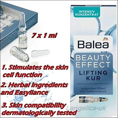 Balea Beauty Effect Levando ampolas de tratamento com ácido hialurônico 7 x 1 ml fabricado na Alemanha
