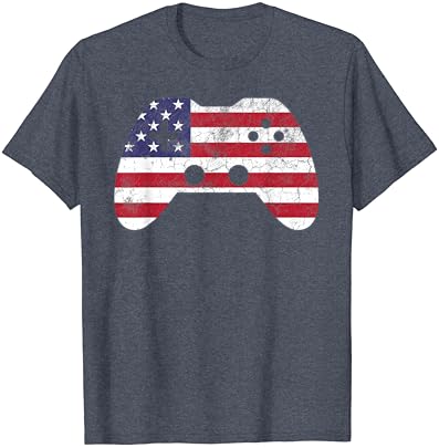 4 de julho, camiseta videogame gamer infantil meninos homens EUA camiseta