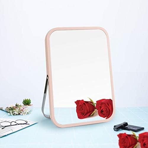 Espelho de maquiagem de mesa, espelho de vaidade dobrável para mesa quadrada, 8 ‘Espelho dobrável portátil com suporte