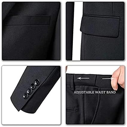Ternos de ponta 3 peças Men Terne Set Slim Fit Groomsmen/Prom Terne for Men Dois botões Buttons Business Suit Jacket colete e gravata