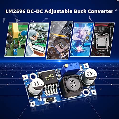 V Conversor de Buck Telesky LM2596 Módulo de afogamento DC-DC Ajuste 3.0-40V a 1,5-35V FORNECIME