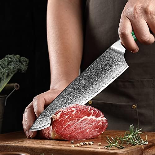 Casa e cozinha/cozinha e jantar/cozinha utensi de 8 polegadas Damascus chef faca afiada faca de cozinha japonesa damasco vg-10 picando faca ergonomia