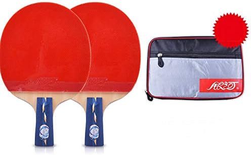 Sshhi Table Tennis 2 Jogador Conjunto, alça confortável, conjunto de paddle de pingue -pongue, pode ser usado para jogo interno