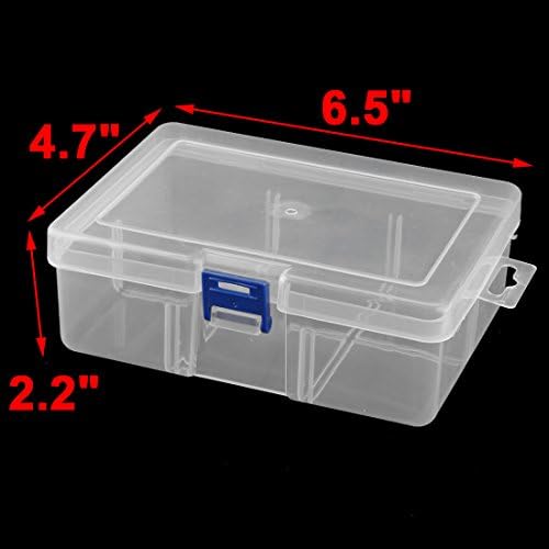 Qtqgoitem plástico doméstico diversy fishhook hairpin anel de chave de chave de armazenamento caixa de recipiente de armazenamento transparente