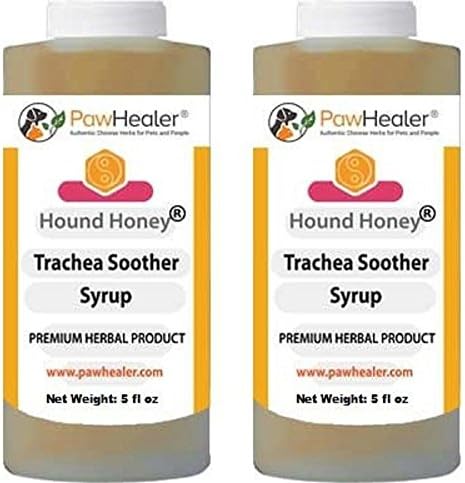 PAWHEALER TRACHEA SOUTE xarope 2Pak Hound Honey - Remédio natural à base de plantas para sintomas de traquéia em colapso