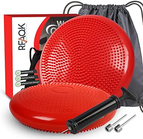 RFAQK Inflado de estabilidade do ar Wobble Cushion - assento de manobra para melhorar a postura e a atenção, o disco