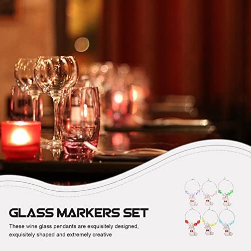 Hemoton Rabbit Wine Glass Charms Identificador: 12pcs Bunny Glass Marker Wien Drinking Cup Marker Rings convidados Flute de flauta